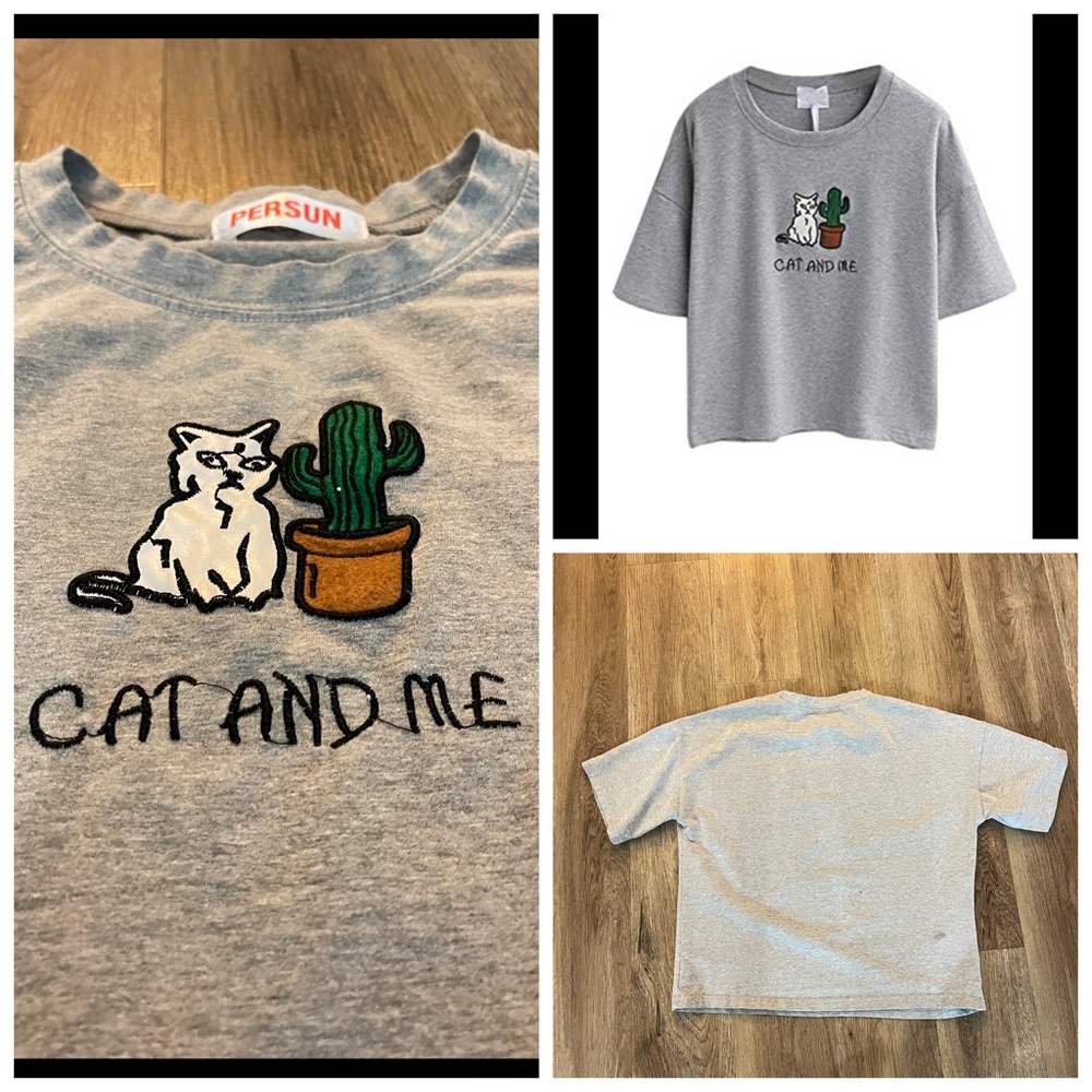 Persun Cat And Me T Shirt Design.